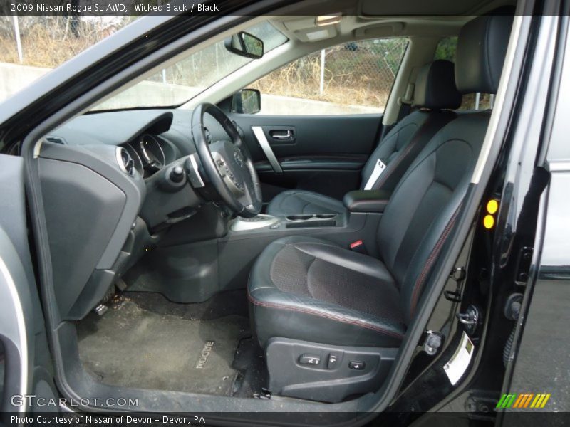 Wicked Black / Black 2009 Nissan Rogue SL AWD
