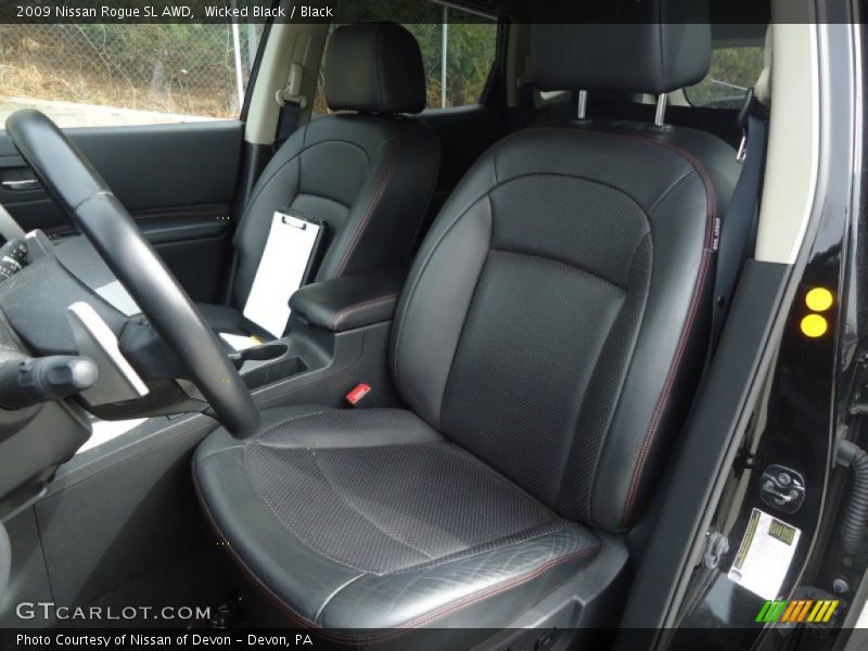 Wicked Black / Black 2009 Nissan Rogue SL AWD