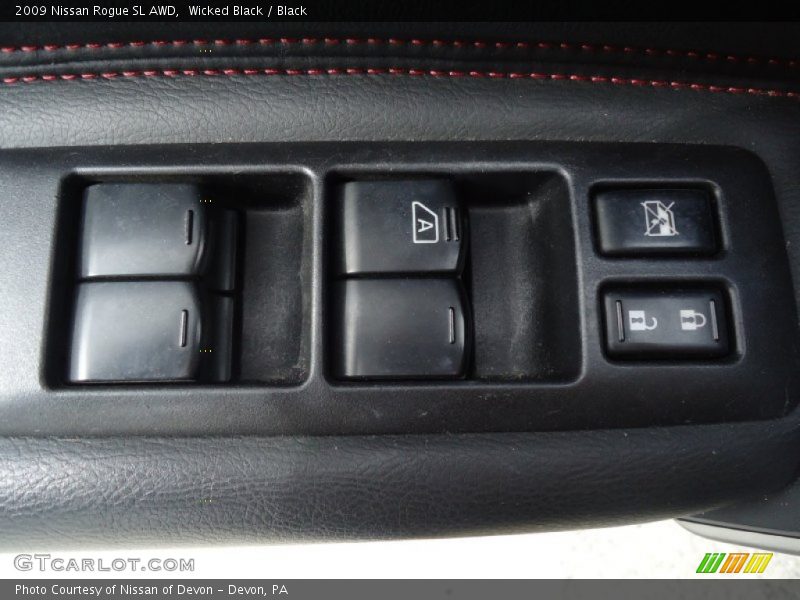 Wicked Black / Black 2009 Nissan Rogue SL AWD