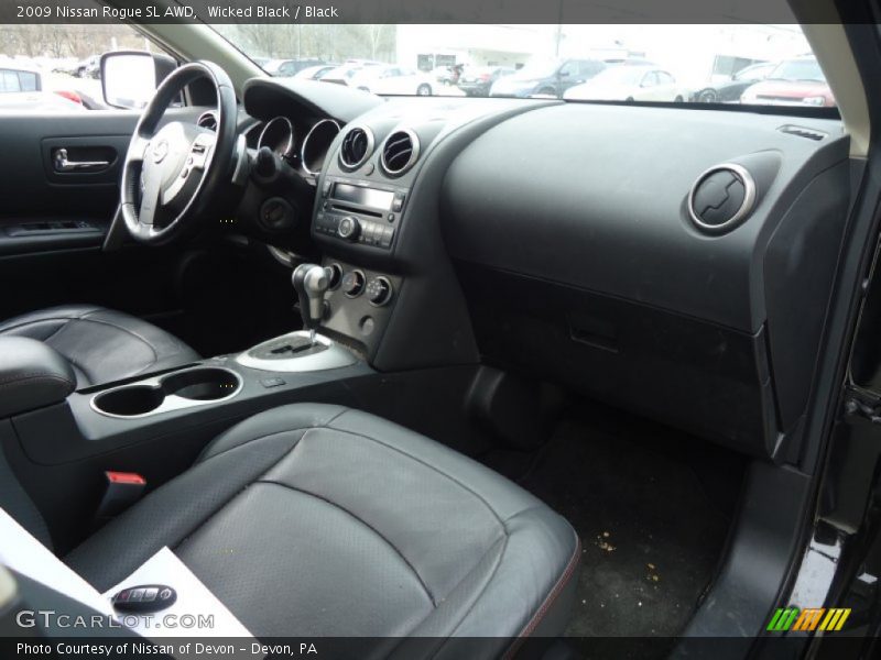 Wicked Black / Black 2009 Nissan Rogue SL AWD