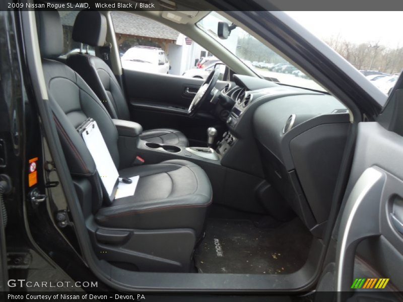 Wicked Black / Black 2009 Nissan Rogue SL AWD