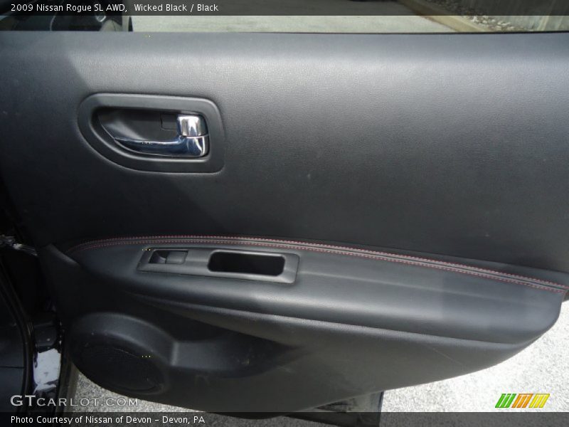 Wicked Black / Black 2009 Nissan Rogue SL AWD