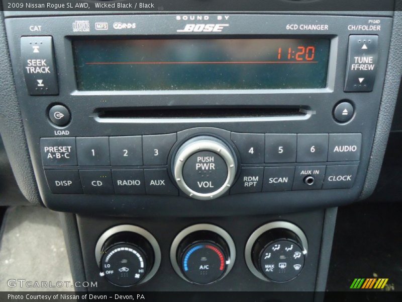 Wicked Black / Black 2009 Nissan Rogue SL AWD