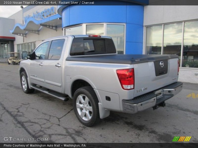 Radiant Silver / Charcoal 2010 Nissan Titan LE Crew Cab 4x4
