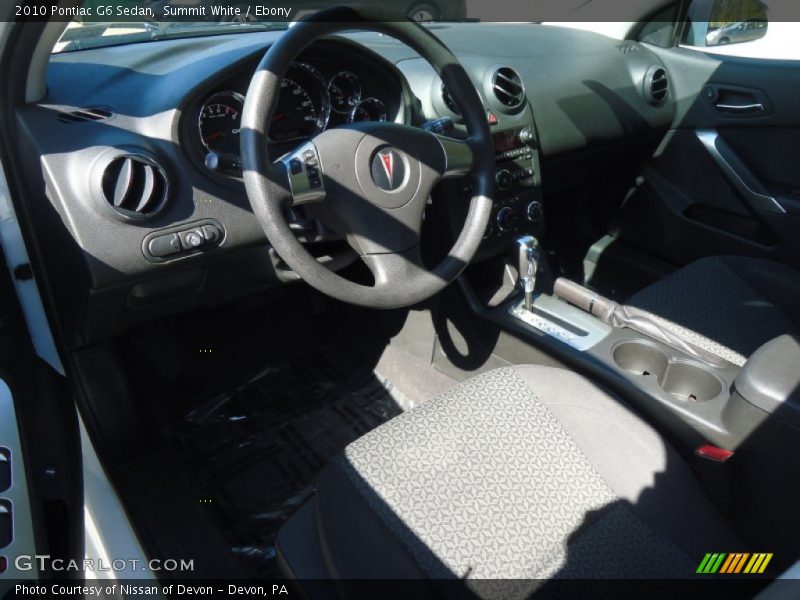 Summit White / Ebony 2010 Pontiac G6 Sedan