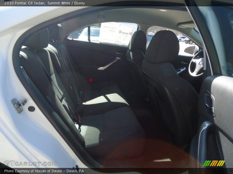 Summit White / Ebony 2010 Pontiac G6 Sedan