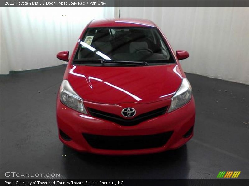 Absolutely Red / Ash Gray 2012 Toyota Yaris L 3 Door