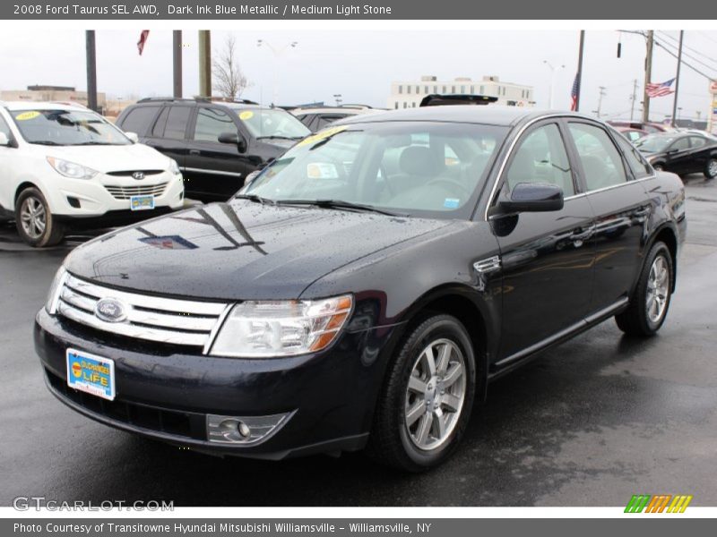 Dark Ink Blue Metallic / Medium Light Stone 2008 Ford Taurus SEL AWD