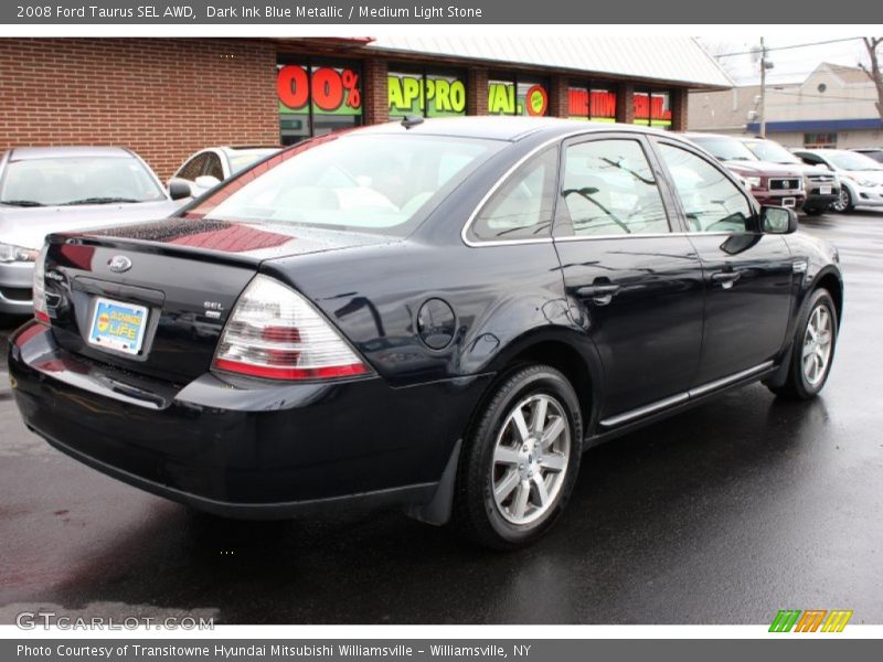 Dark Ink Blue Metallic / Medium Light Stone 2008 Ford Taurus SEL AWD