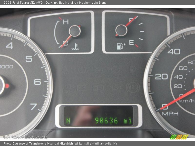 Dark Ink Blue Metallic / Medium Light Stone 2008 Ford Taurus SEL AWD