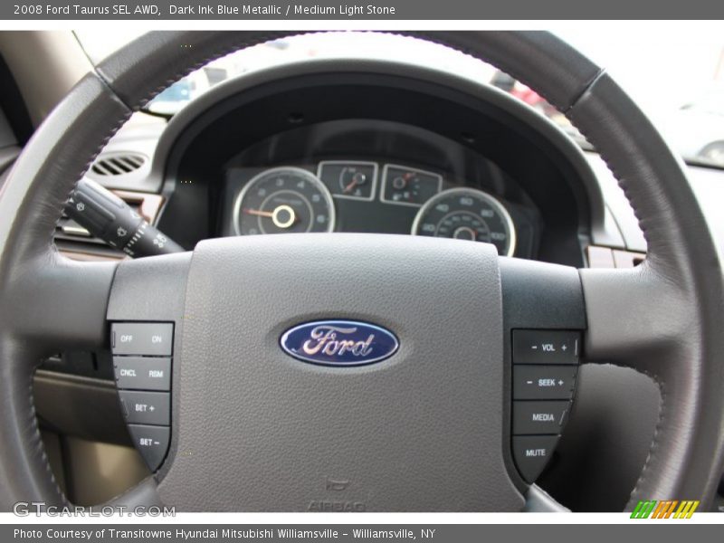 Dark Ink Blue Metallic / Medium Light Stone 2008 Ford Taurus SEL AWD