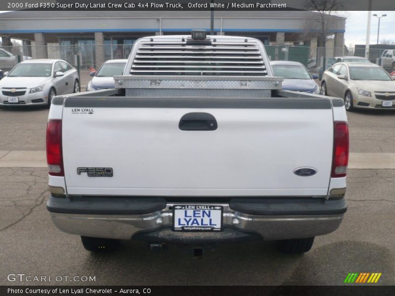 Oxford White / Medium Parchment 2000 Ford F350 Super Duty Lariat Crew Cab 4x4 Plow Truck