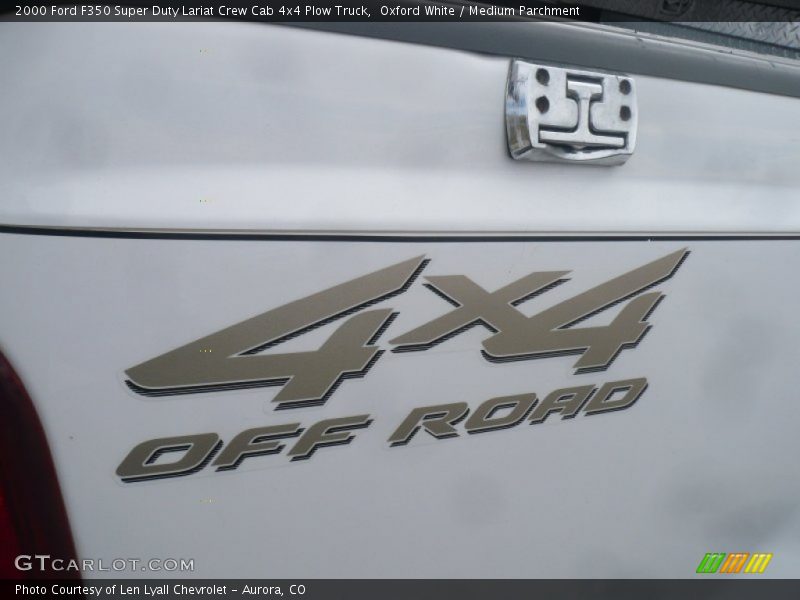 Oxford White / Medium Parchment 2000 Ford F350 Super Duty Lariat Crew Cab 4x4 Plow Truck