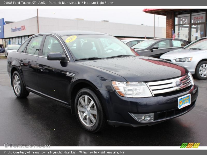 Dark Ink Blue Metallic / Medium Light Stone 2008 Ford Taurus SEL AWD