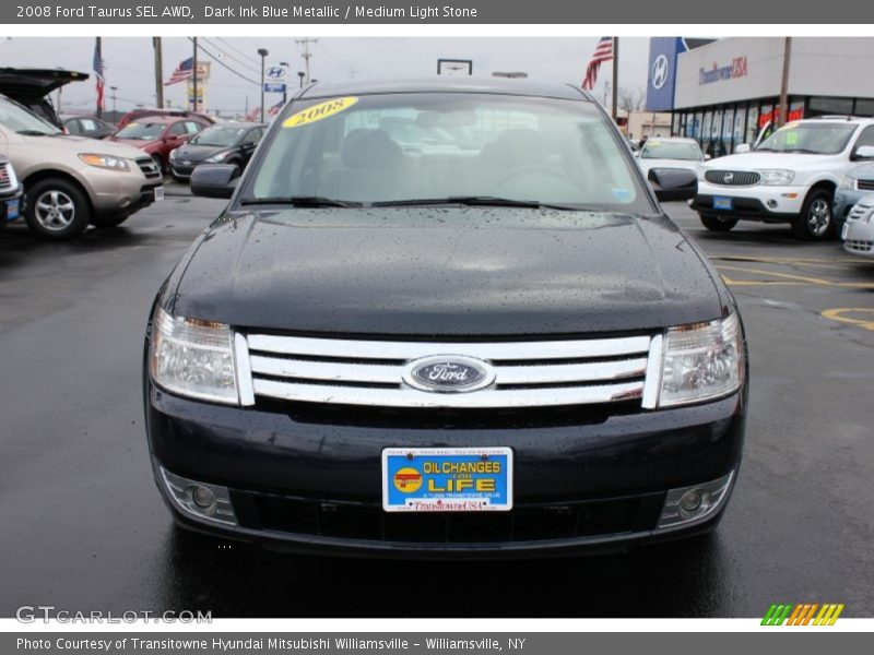 Dark Ink Blue Metallic / Medium Light Stone 2008 Ford Taurus SEL AWD