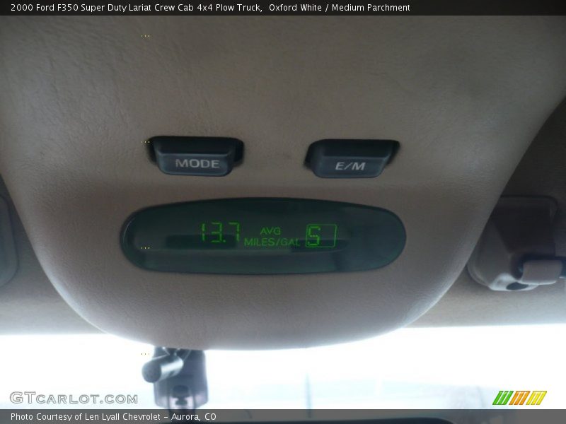 Oxford White / Medium Parchment 2000 Ford F350 Super Duty Lariat Crew Cab 4x4 Plow Truck