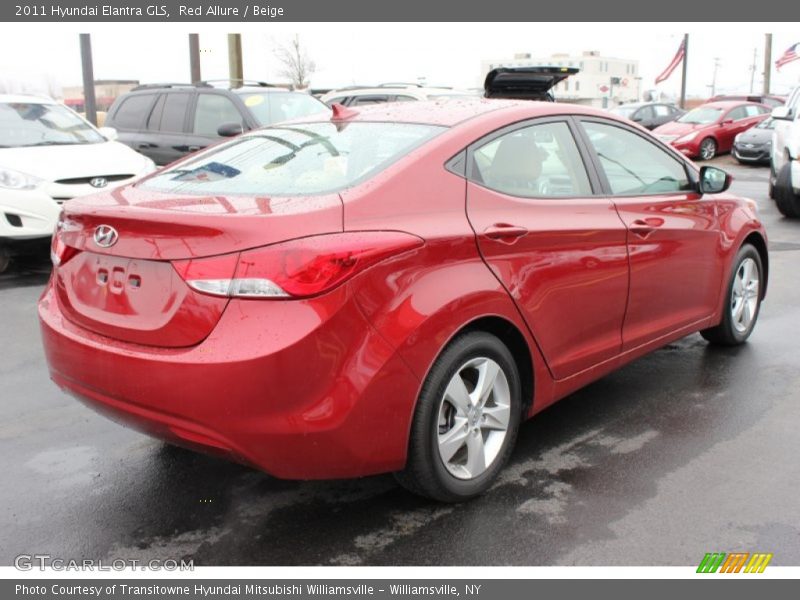 Red Allure / Beige 2011 Hyundai Elantra GLS