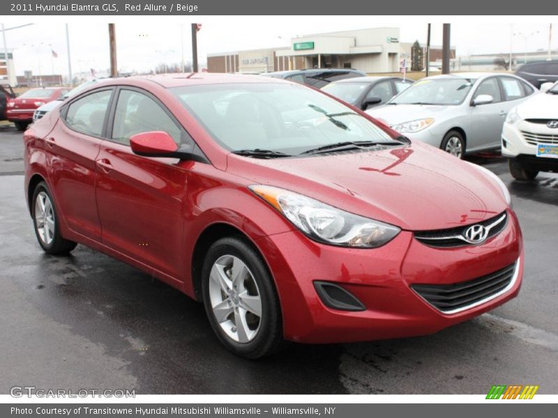 Red Allure / Beige 2011 Hyundai Elantra GLS