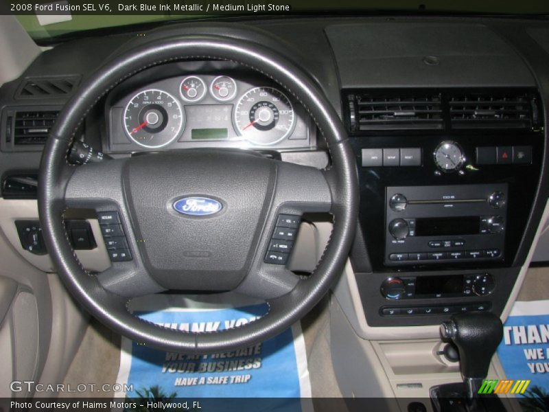 Dark Blue Ink Metallic / Medium Light Stone 2008 Ford Fusion SEL V6