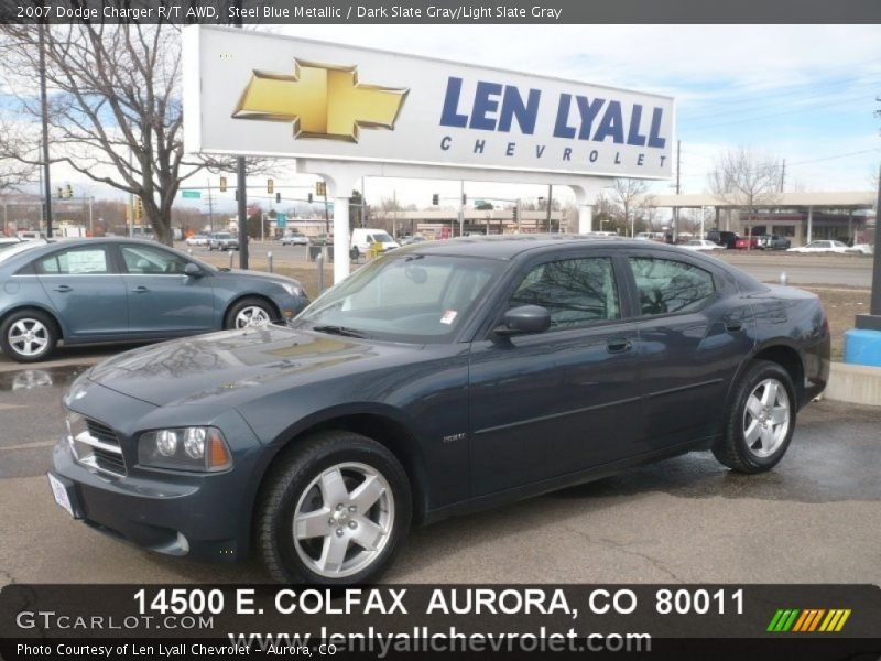 Steel Blue Metallic / Dark Slate Gray/Light Slate Gray 2007 Dodge Charger R/T AWD