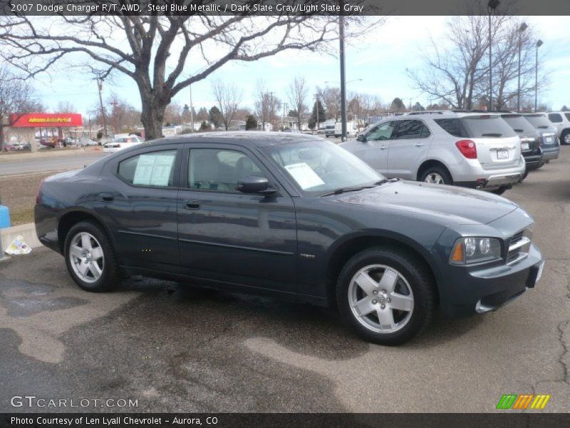 Steel Blue Metallic / Dark Slate Gray/Light Slate Gray 2007 Dodge Charger R/T AWD