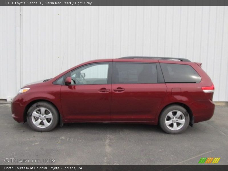 Salsa Red Pearl / Light Gray 2011 Toyota Sienna LE