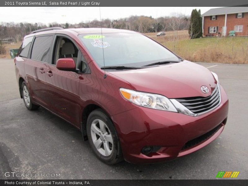 Salsa Red Pearl / Light Gray 2011 Toyota Sienna LE