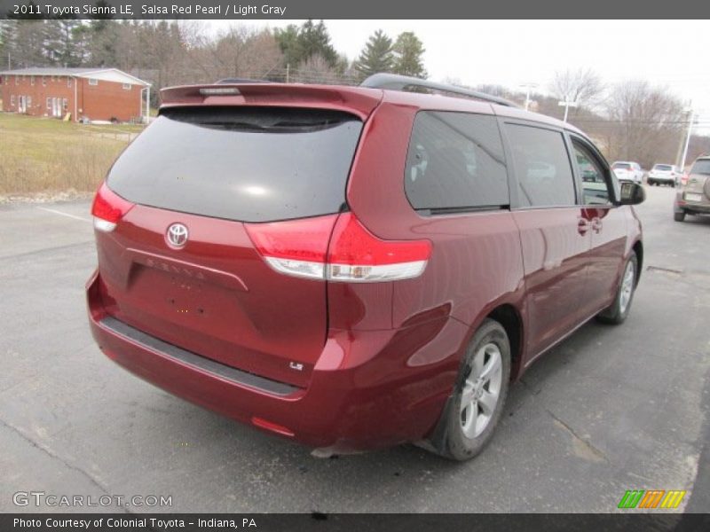 Salsa Red Pearl / Light Gray 2011 Toyota Sienna LE
