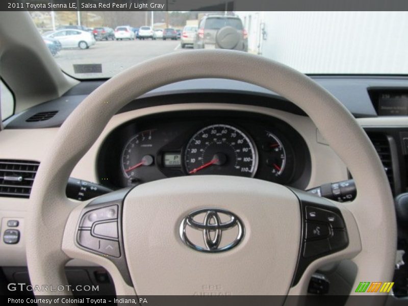 Salsa Red Pearl / Light Gray 2011 Toyota Sienna LE