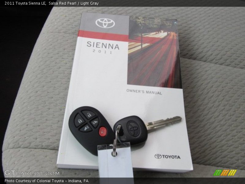Salsa Red Pearl / Light Gray 2011 Toyota Sienna LE