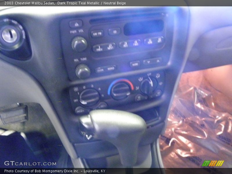 Dark Tropic Teal Metallic / Neutral Beige 2003 Chevrolet Malibu Sedan