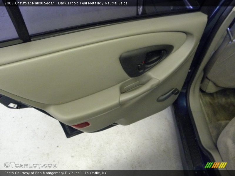 Dark Tropic Teal Metallic / Neutral Beige 2003 Chevrolet Malibu Sedan