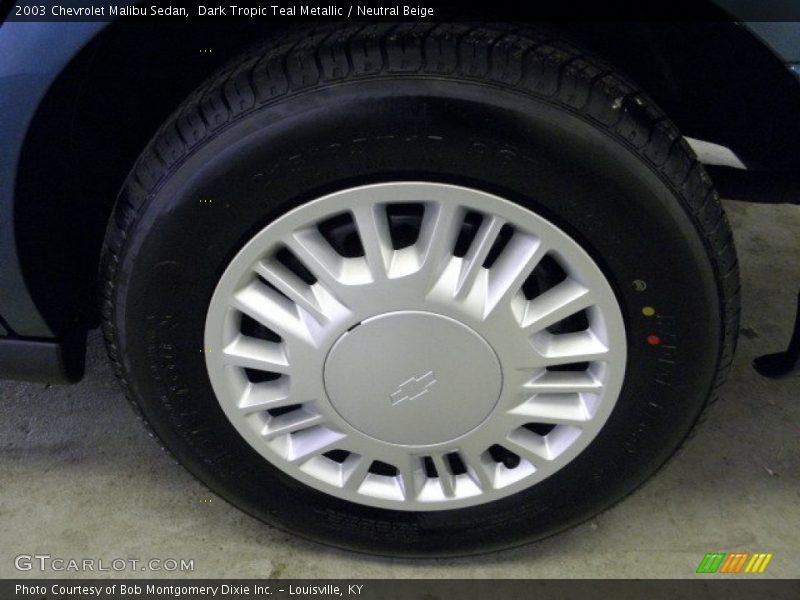 Dark Tropic Teal Metallic / Neutral Beige 2003 Chevrolet Malibu Sedan