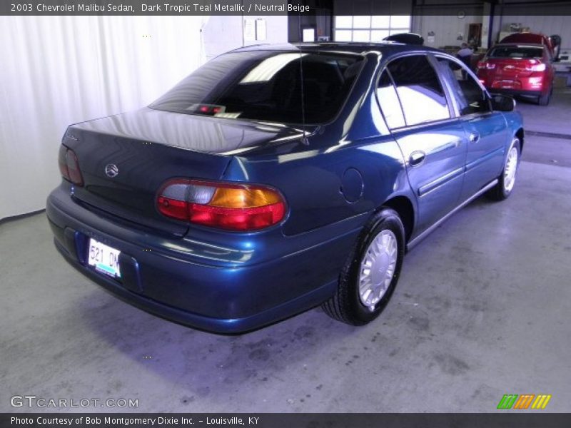 Dark Tropic Teal Metallic / Neutral Beige 2003 Chevrolet Malibu Sedan