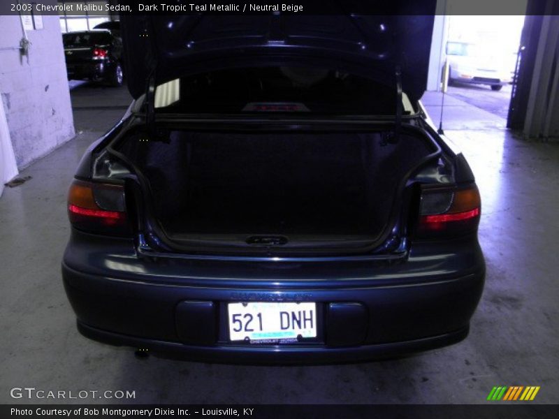 Dark Tropic Teal Metallic / Neutral Beige 2003 Chevrolet Malibu Sedan