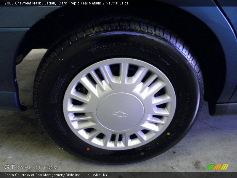 Dark Tropic Teal Metallic / Neutral Beige 2003 Chevrolet Malibu Sedan