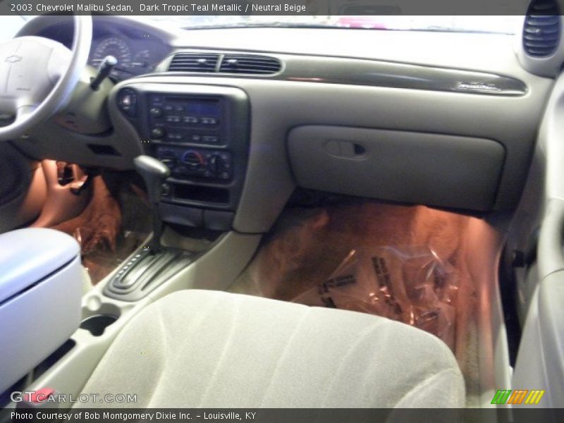 Dark Tropic Teal Metallic / Neutral Beige 2003 Chevrolet Malibu Sedan