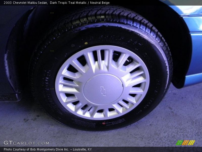 Dark Tropic Teal Metallic / Neutral Beige 2003 Chevrolet Malibu Sedan