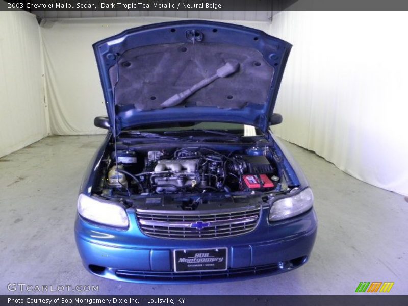 Dark Tropic Teal Metallic / Neutral Beige 2003 Chevrolet Malibu Sedan