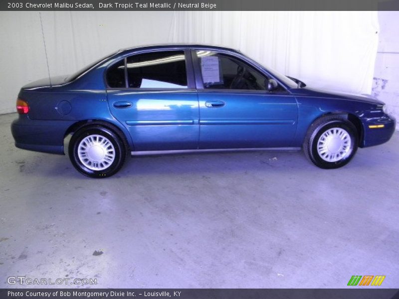 Dark Tropic Teal Metallic / Neutral Beige 2003 Chevrolet Malibu Sedan