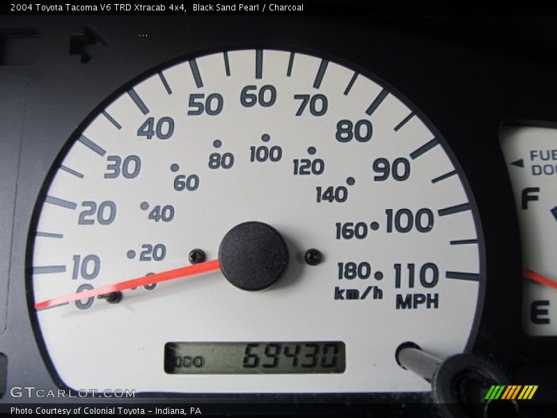 Black Sand Pearl / Charcoal 2004 Toyota Tacoma V6 TRD Xtracab 4x4