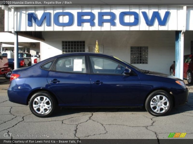 Regatta Blue / Black 2010 Hyundai Elantra Blue
