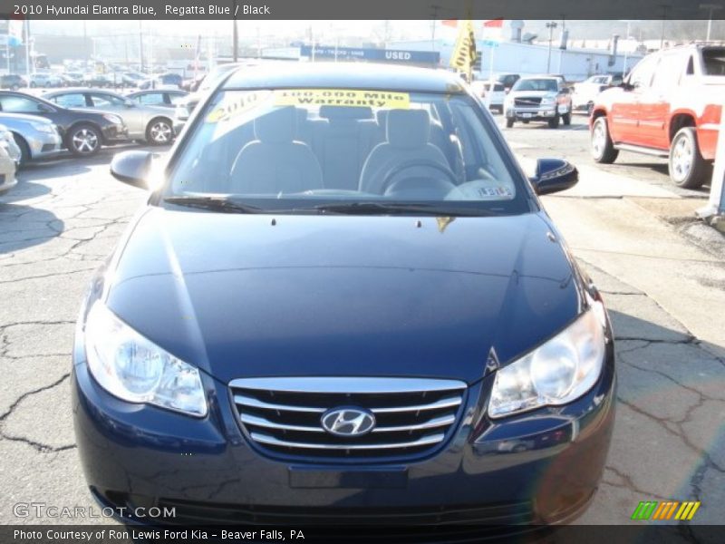Regatta Blue / Black 2010 Hyundai Elantra Blue