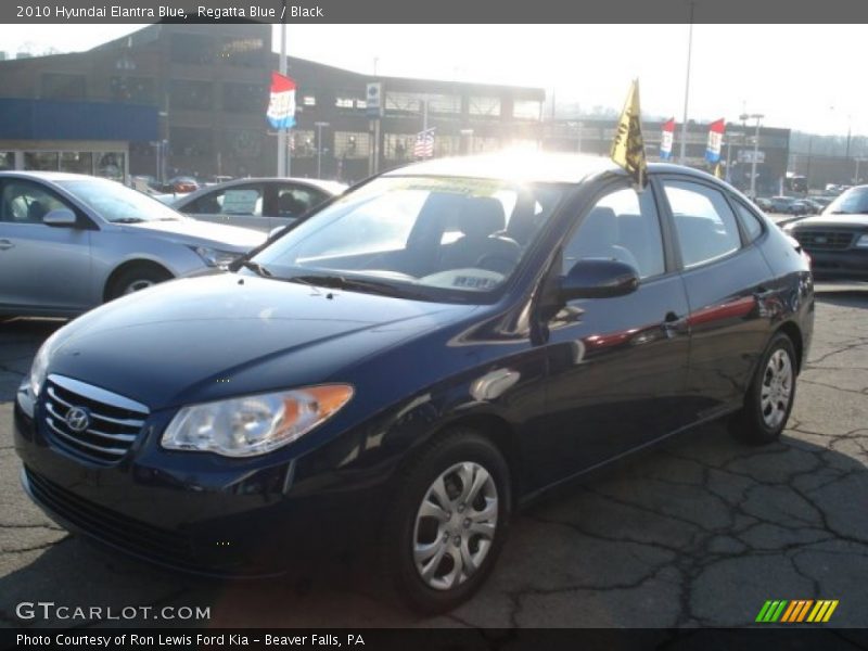Regatta Blue / Black 2010 Hyundai Elantra Blue