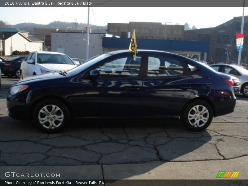 Regatta Blue / Black 2010 Hyundai Elantra Blue