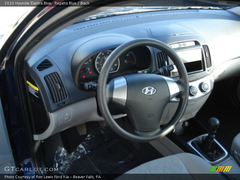 Regatta Blue / Black 2010 Hyundai Elantra Blue