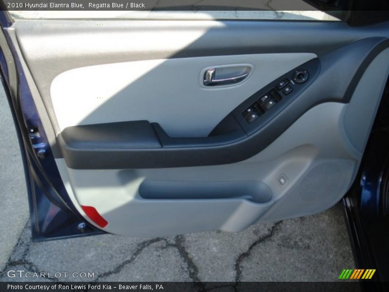 Regatta Blue / Black 2010 Hyundai Elantra Blue