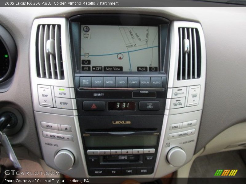 Controls of 2009 RX 350 AWD