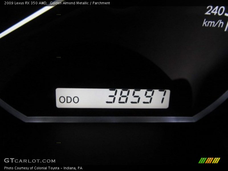 Golden Almond Metallic / Parchment 2009 Lexus RX 350 AWD