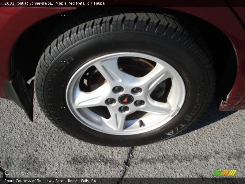 Maple Red Metallic / Taupe 2001 Pontiac Bonneville SE